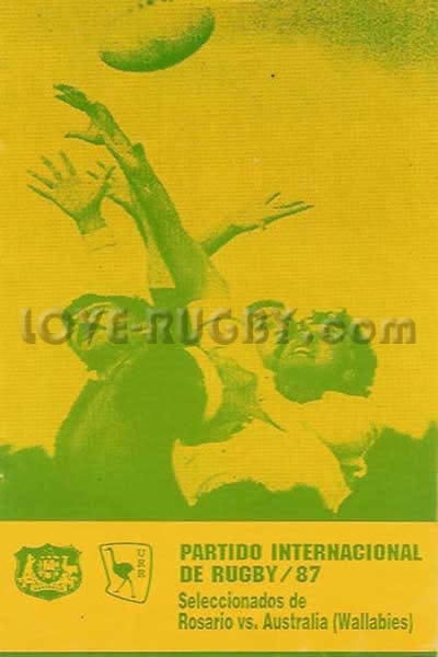 1987 Rosario v Australia  Rugby Programme