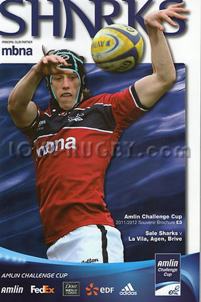 2012 Sale v Brive  Rugby Programme