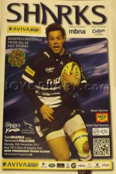 2011 Sale v Newcastle  Rugby Programme