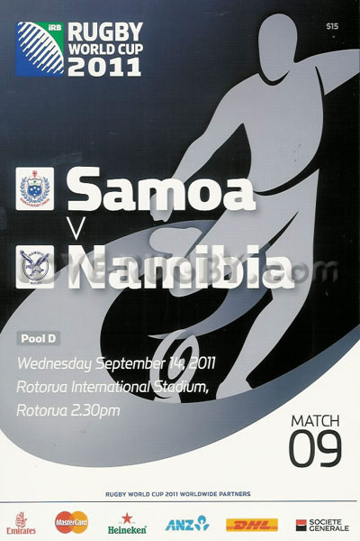 2011 Samoa v Namibia  Rugby Programme