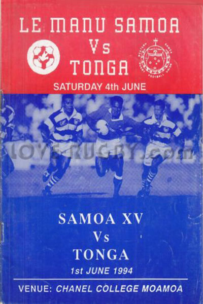 1994 Samoa v Tonga  Rugby Programme