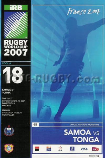 2007 Samoa v Tonga  Rugby Programme