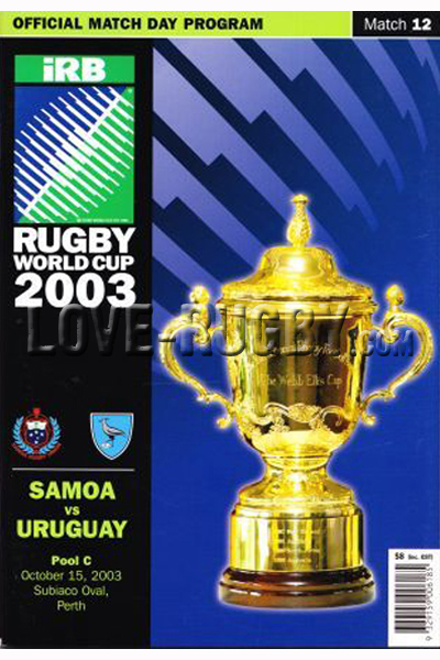2003 Samoa v Uruguay  Rugby Programme