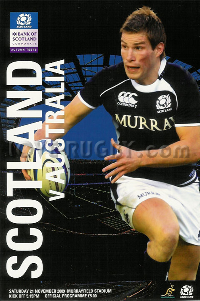 2009 Scotland v Australia  Rugby Programme