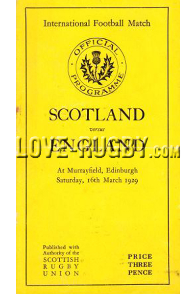 Scotland England 1929 memorabilia