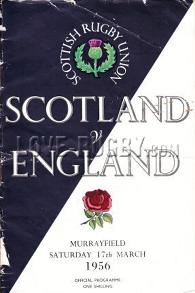 1956 Scotland v England  Rugby Programme