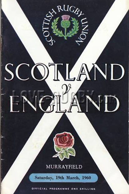 1960 Scotland v England  Rugby Programme