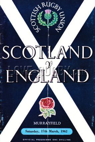 1962 Scotland v England  Rugby Programme