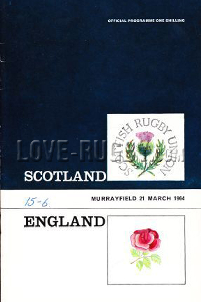 1964 Scotland v England  Rugby Programme