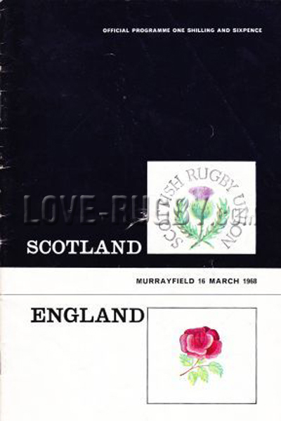 1968 Scotland v England  Rugby Programme