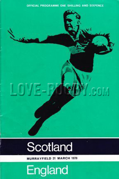 1970 Scotland v England  Rugby Programme