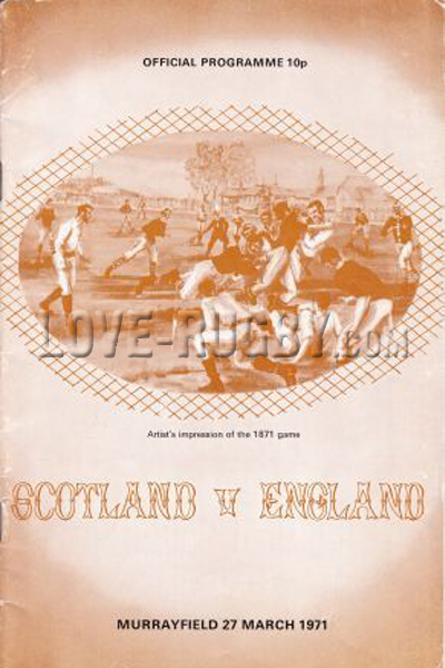 1971 Scotland v England  Rugby Programme