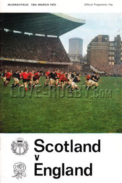 1972 Scotland v England  Rugby Programme