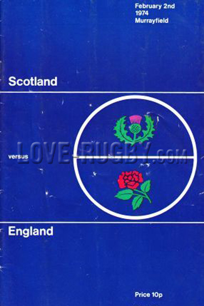 1974 Scotland v England  Rugby Programme