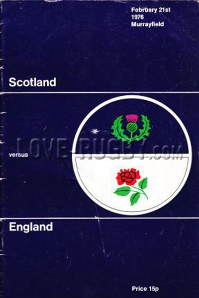 1976 Scotland v England  Rugby Programme