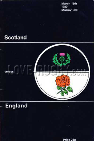 1980 Scotland v England  Rugby Programme