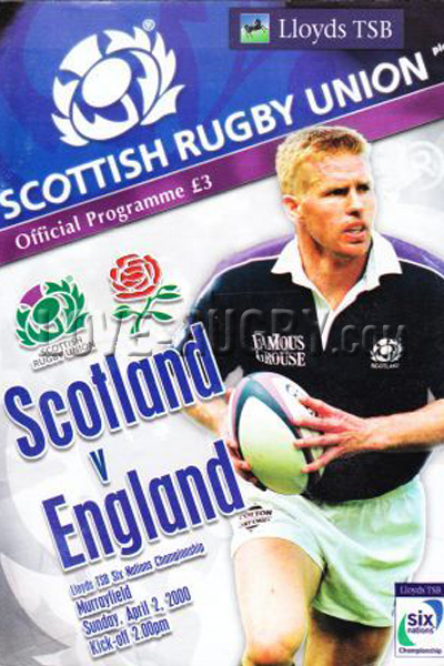 2000 Scotland v England  Rugby Programme
