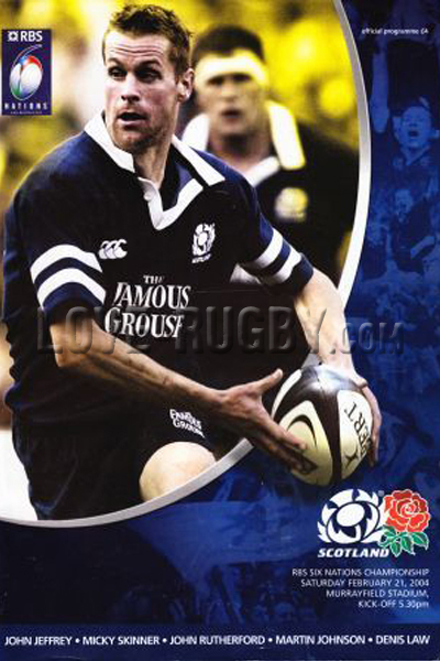 2004 Scotland v England  Rugby Programme