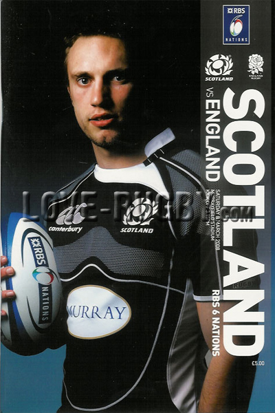2008 Scotland v England  Rugby Programme