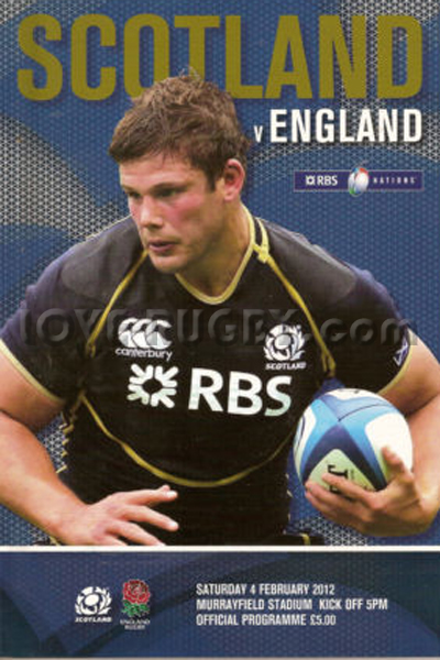 2012 Scotland v England  Rugby Programme