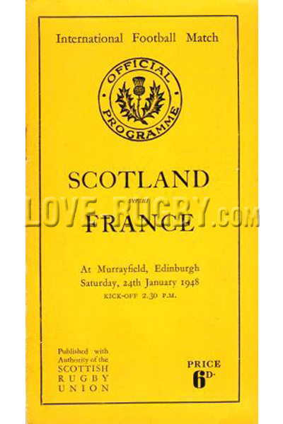 Scotland France 1948 memorabilia