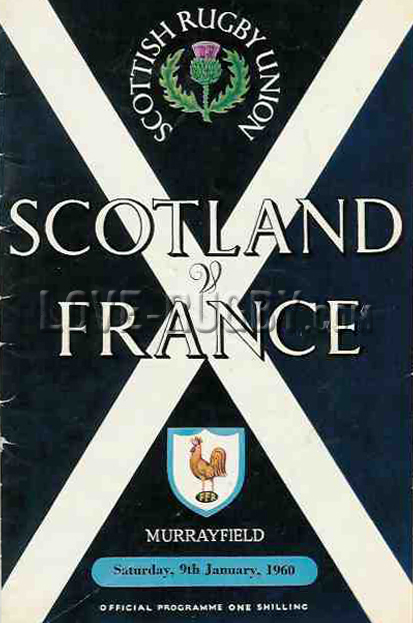 1960 Scotland v France  Rugby Programme