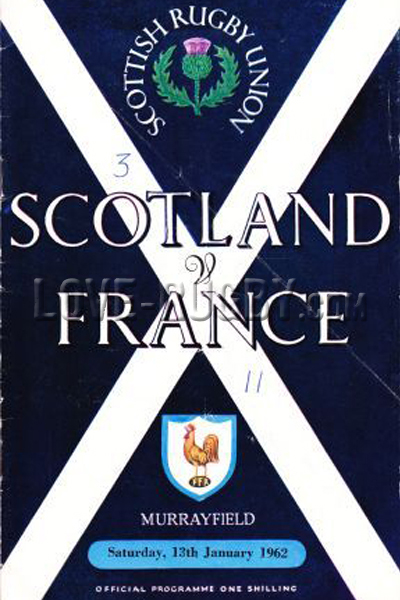 1962 Scotland v France  Rugby Programme