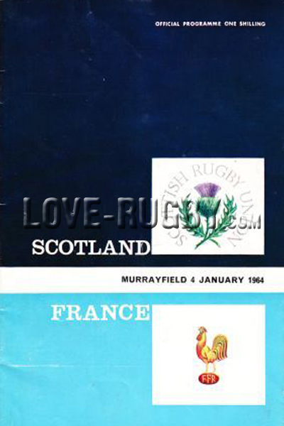 1964 Scotland v France  Rugby Programme