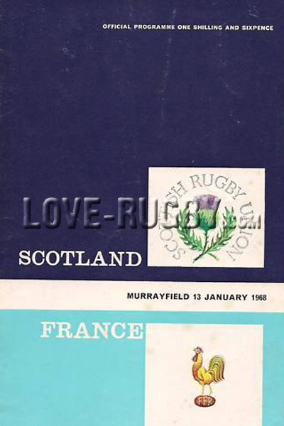 1968 Scotland v France  Rugby Programme