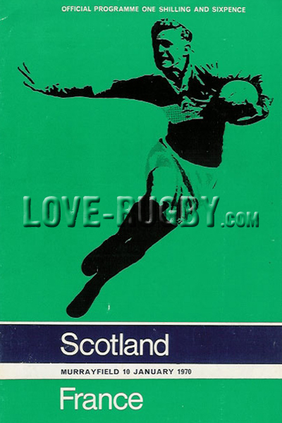 1970 Scotland v France  Rugby Programme