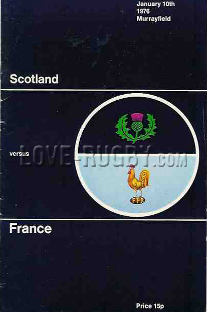 1976 Scotland v France  Rugby Programme