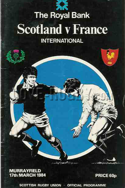 1984 Scotland v France  Rugby Programme