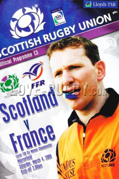2000 Scotland v France  Rugby Programme
