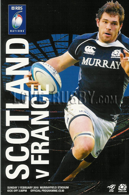 2010 Scotland v France  Rugby Programme