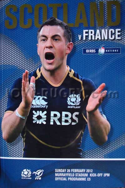2012 Scotland v France  Rugby Programme