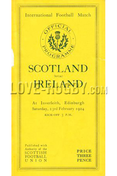 Scotland Ireland 1924 memorabilia