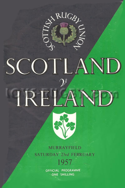 1957 Scotland v Ireland  Rugby Programme