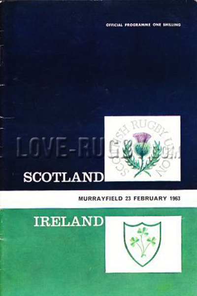 1963 Scotland v Ireland  Rugby Programme