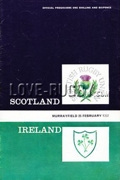 1967 Scotland v Ireland  Rugby Programme