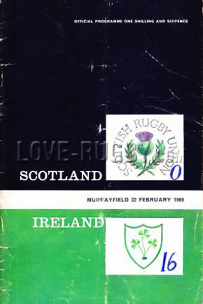 1969 Scotland v Ireland  Rugby Programme