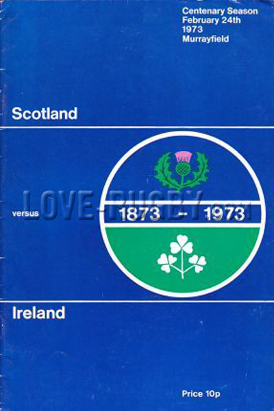 1973 Scotland v Ireland  Rugby Programme