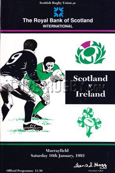 1993 Scotland v Ireland  Rugby Programme