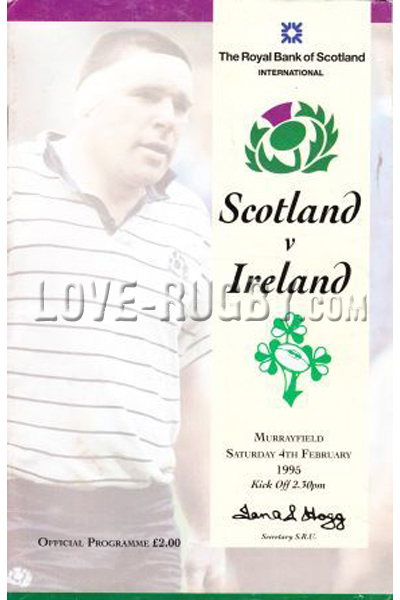 1995 Scotland v Ireland  Rugby Programme
