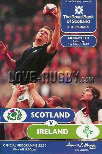 1997 Scotland v Ireland  Rugby Programme