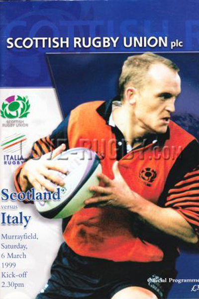 1999 Scotland v Italy  Rugby Programme