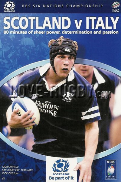 2005 Scotland v Italy  Rugby Programme