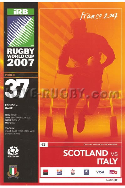 2007 Scotland v Italy  Rugby Programme
