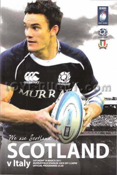 2011 Scotland v Italy  Rugby Programme