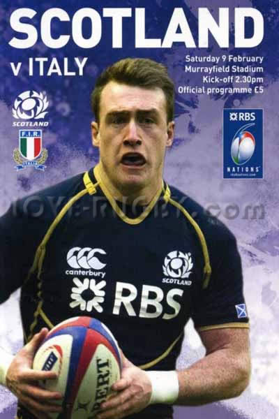 2013 Scotland v Italy  Rugby Programme