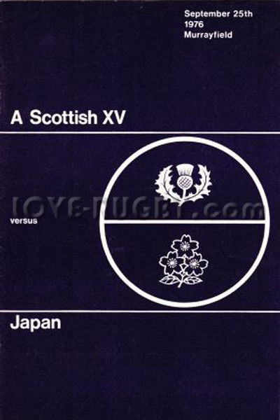 1976 Scotland v Japan  Rugby Programme